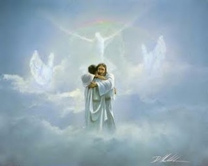 Jesus welcoming in Heaven